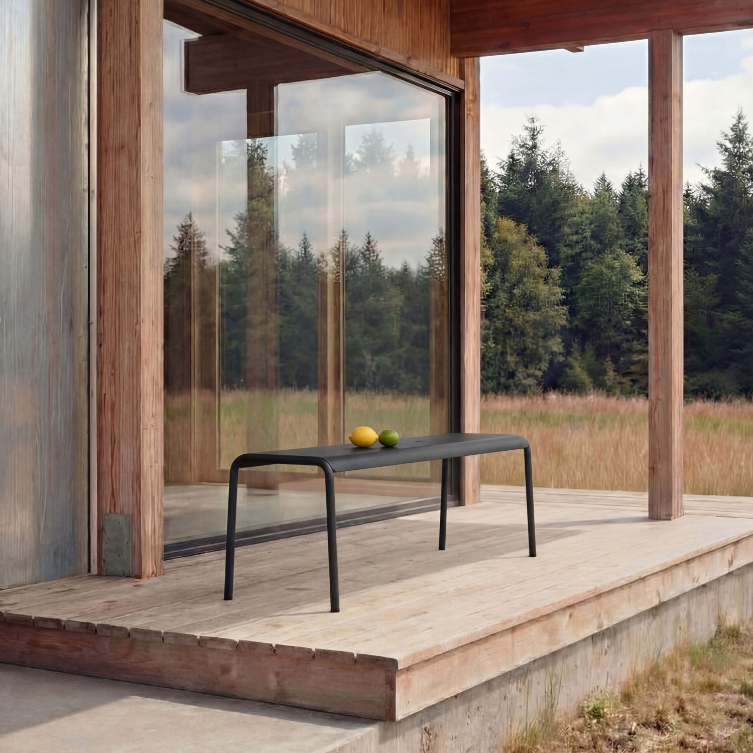 Banc de jardin PANORAMA - acier thermolaqué