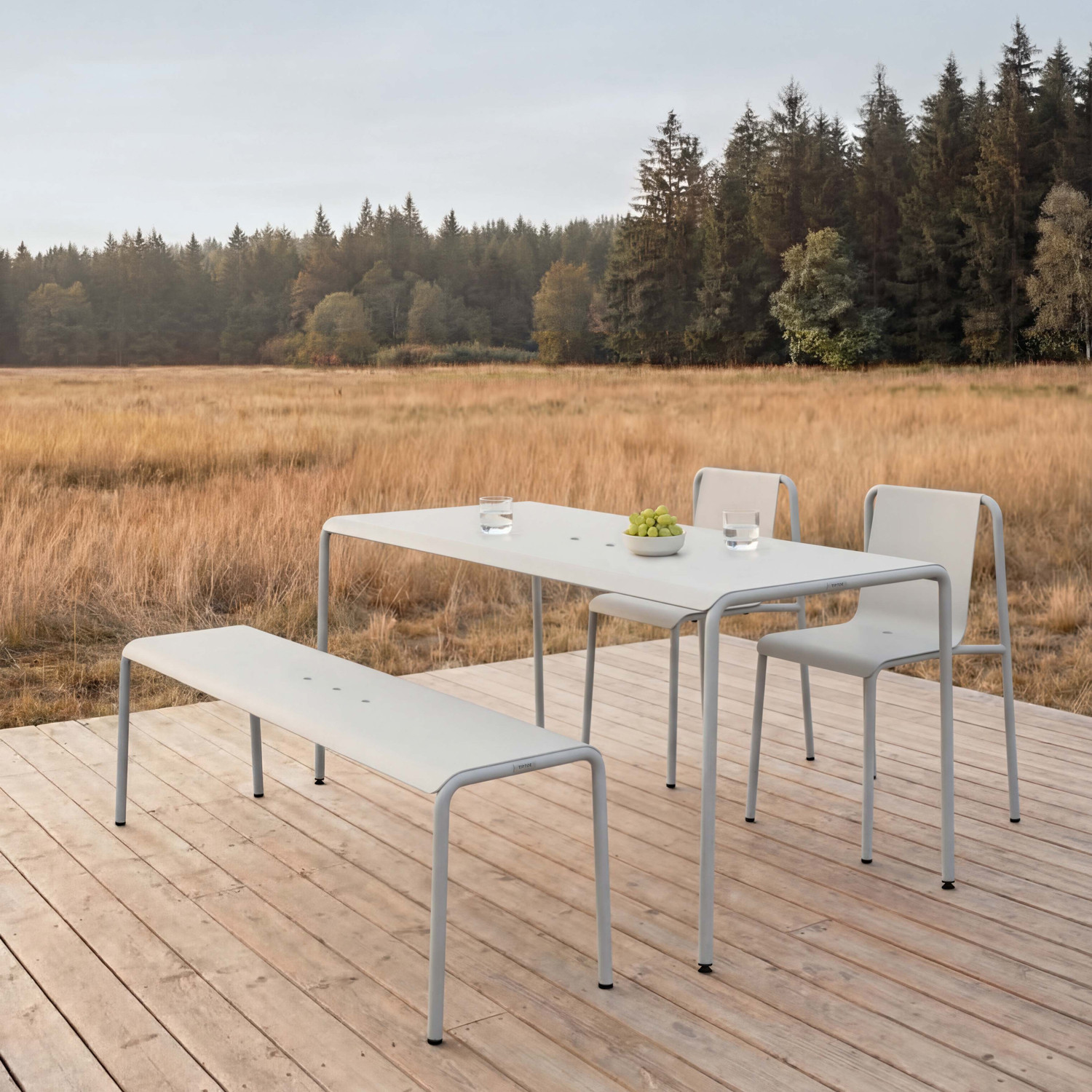 Banc de jardin PANORAMA - acier thermolaqué