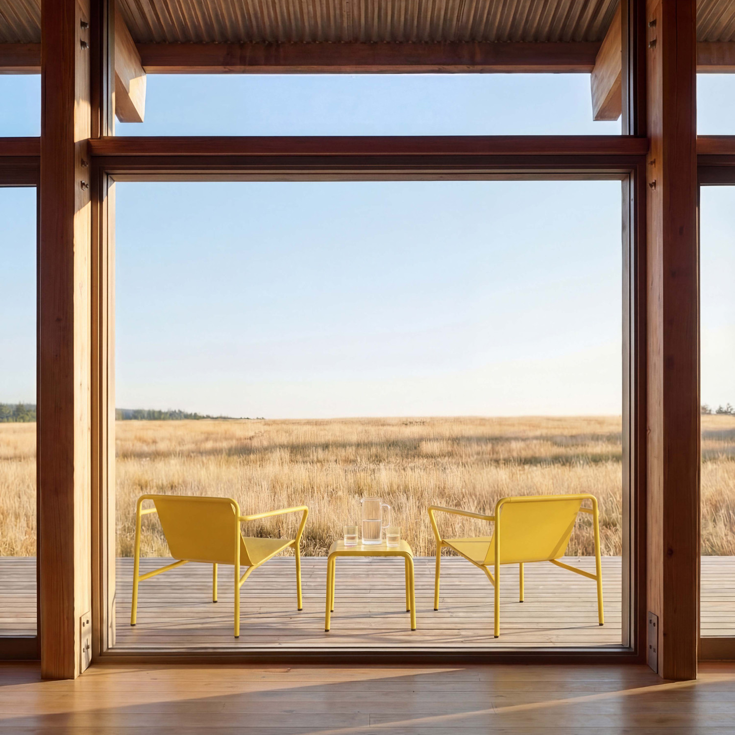 Table basse de jardin PANORAMA - acier thermolaqué