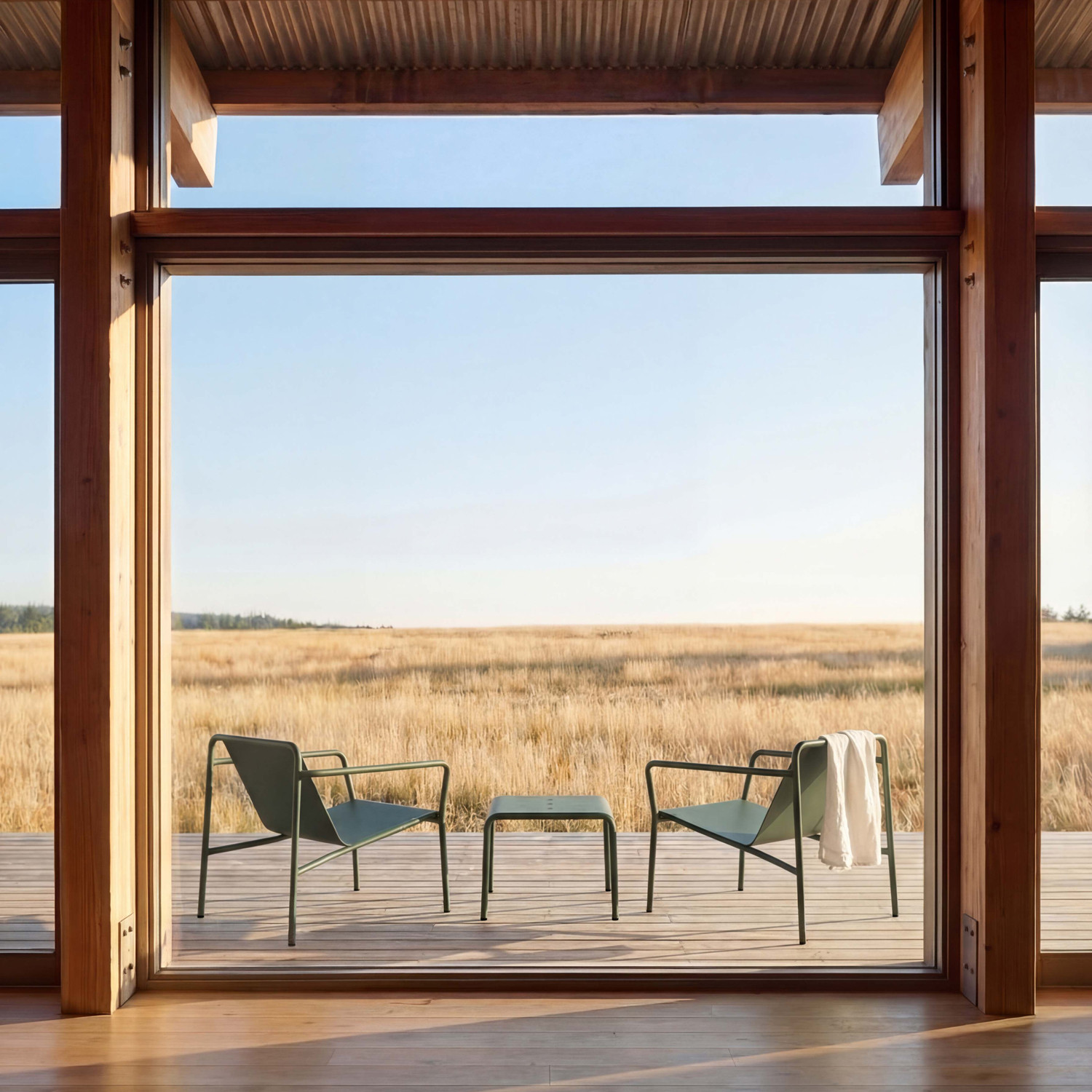Table basse de jardin PANORAMA - acier thermolaqué