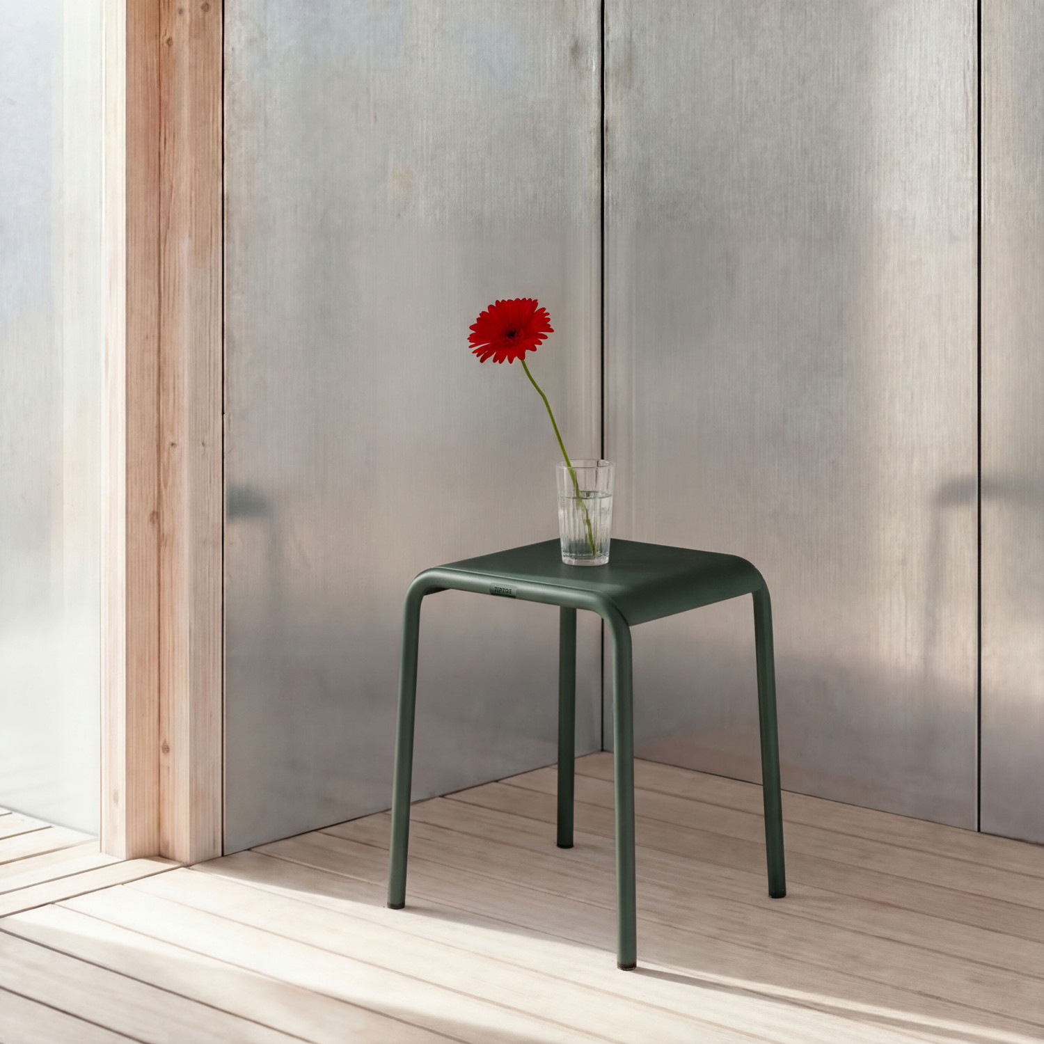 Tabouret de jardin PANORAMA - acier thermolaqué