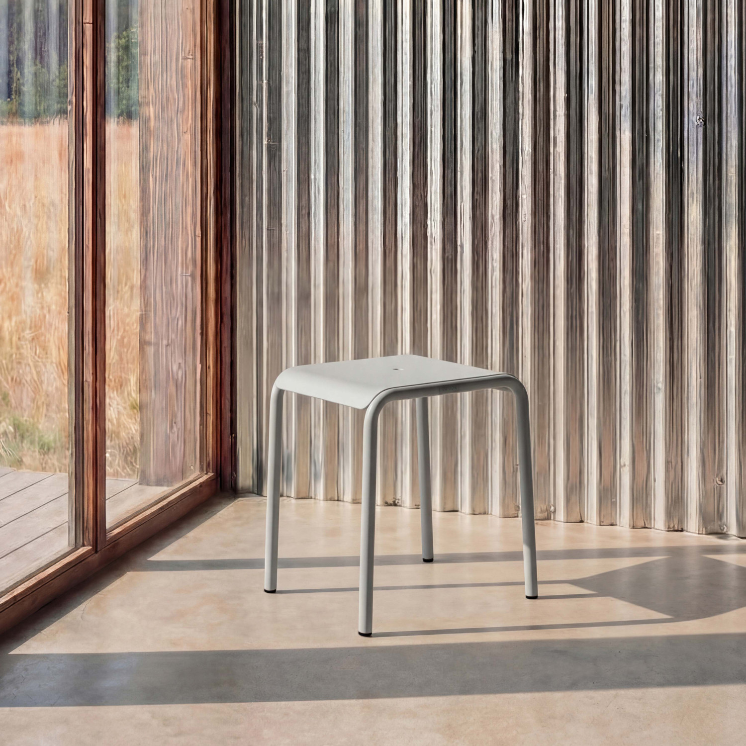 Tabouret de jardin PANORAMA - acier thermolaqué