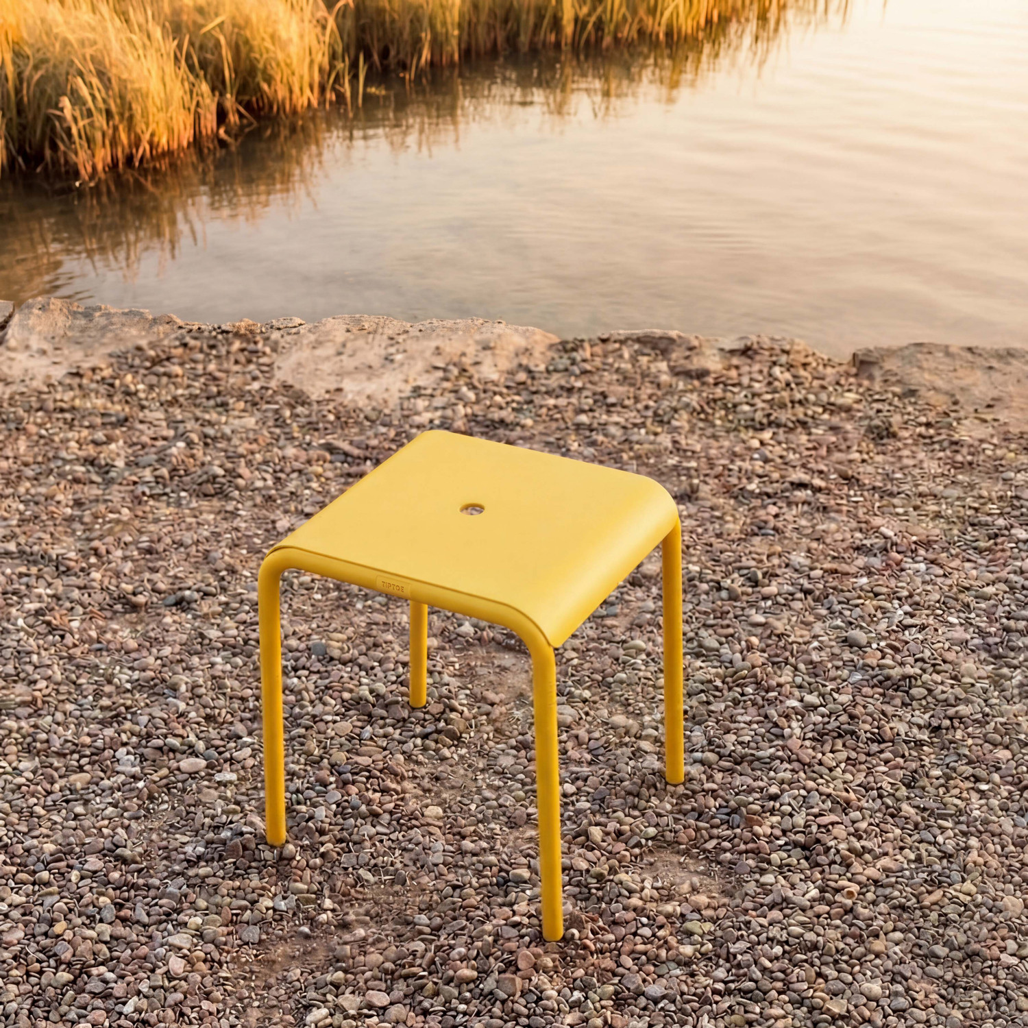 Tabouret de jardin PANORAMA - acier thermolaqué