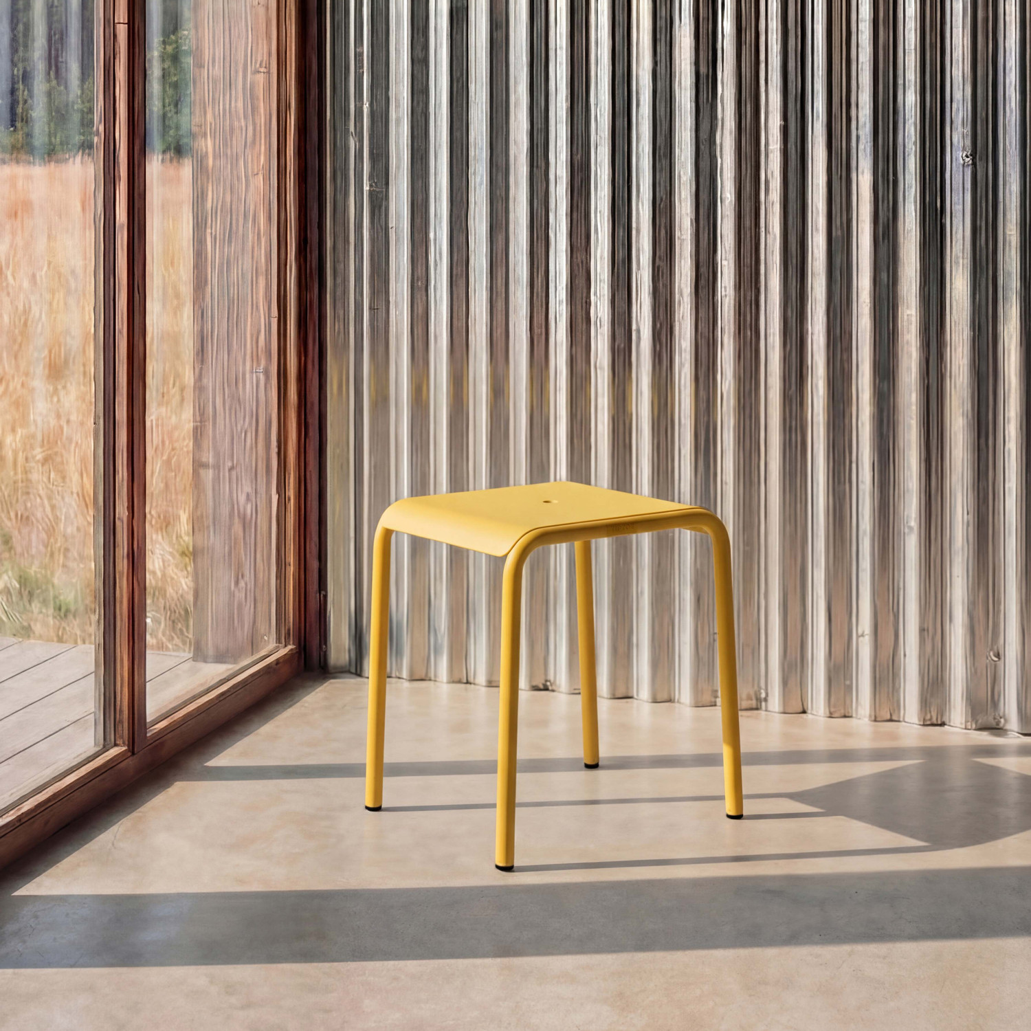 Tabouret de jardin PANORAMA - acier thermolaqué