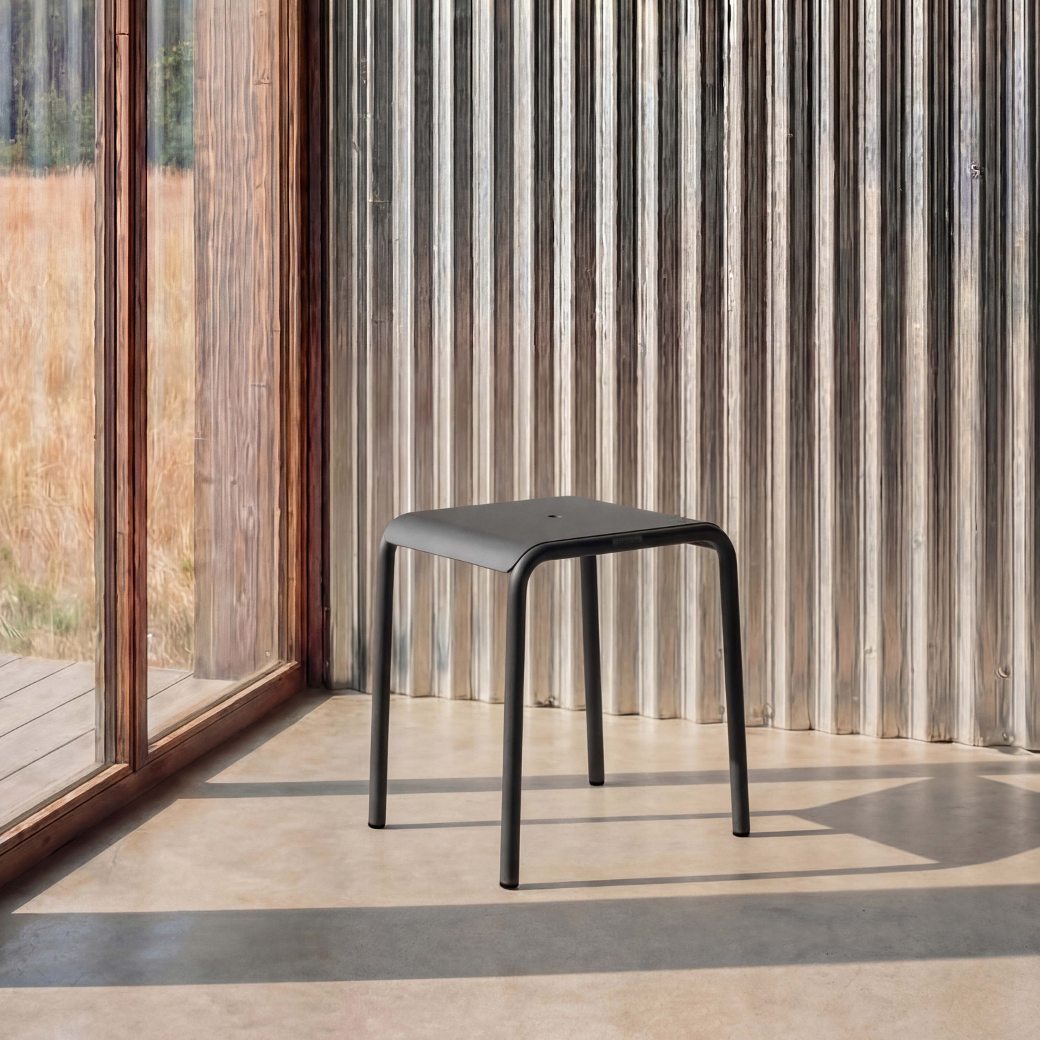 Tabouret de jardin PANORAMA - acier thermolaqué