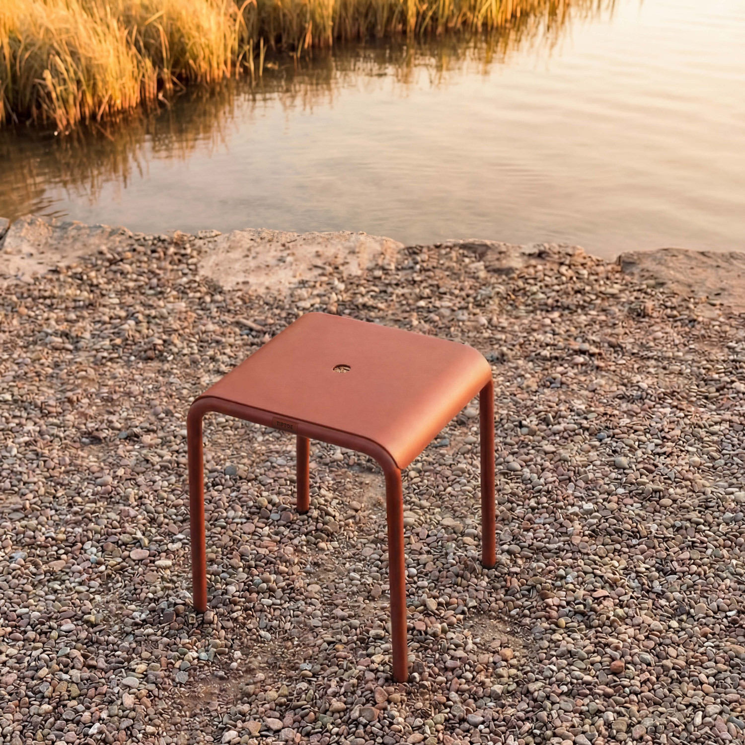 Tabouret de jardin PANORAMA - acier thermolaqué