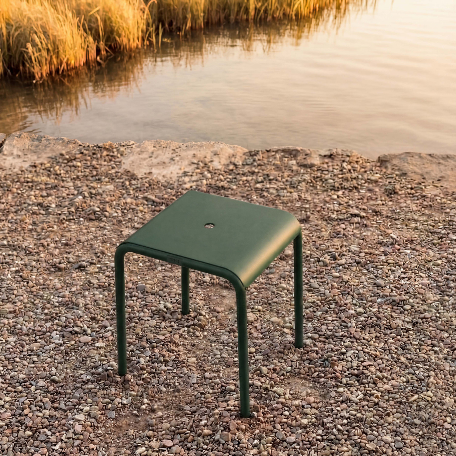 Tabouret de jardin PANORAMA - acier thermolaqué
