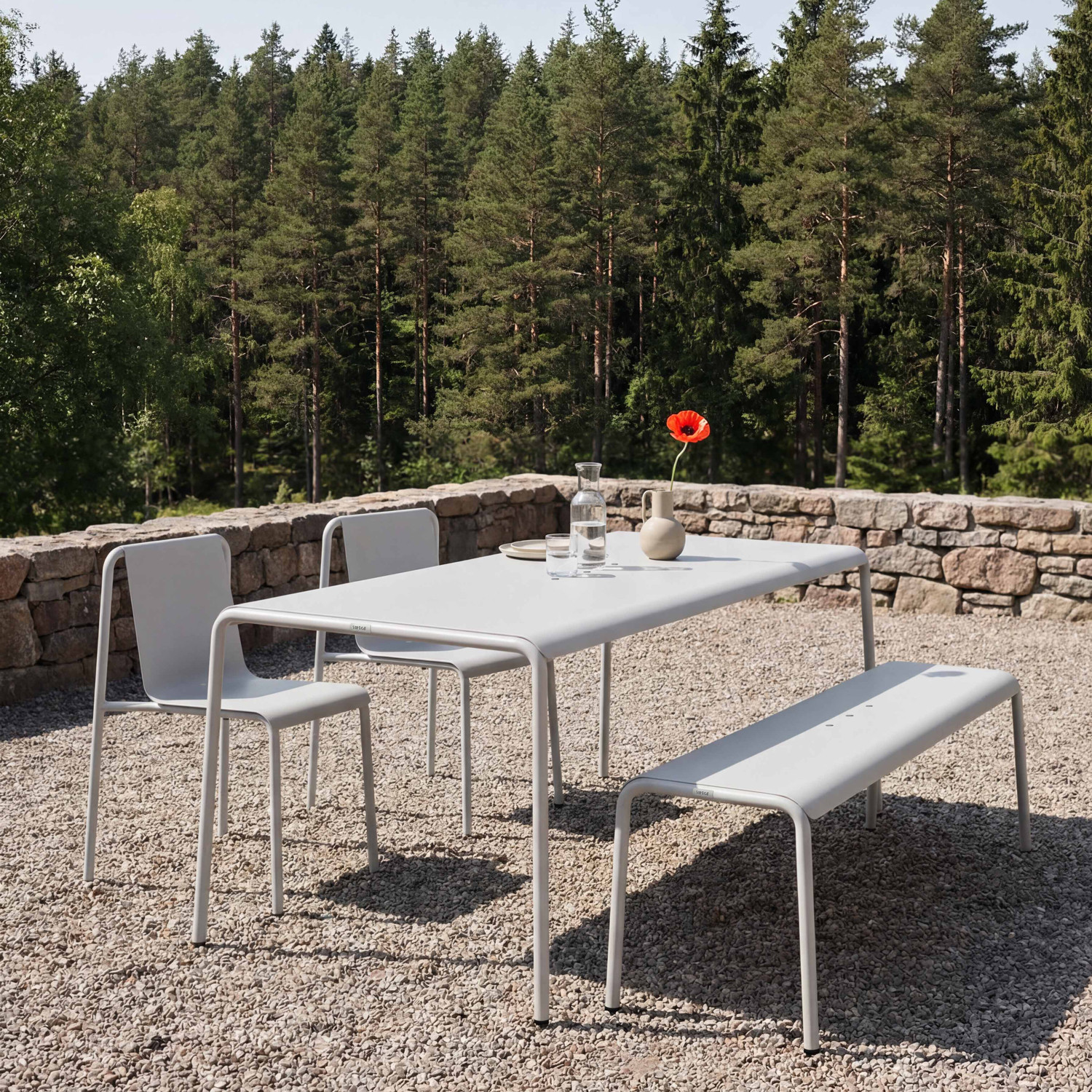 Banc de jardin PANORAMA - acier thermolaqué