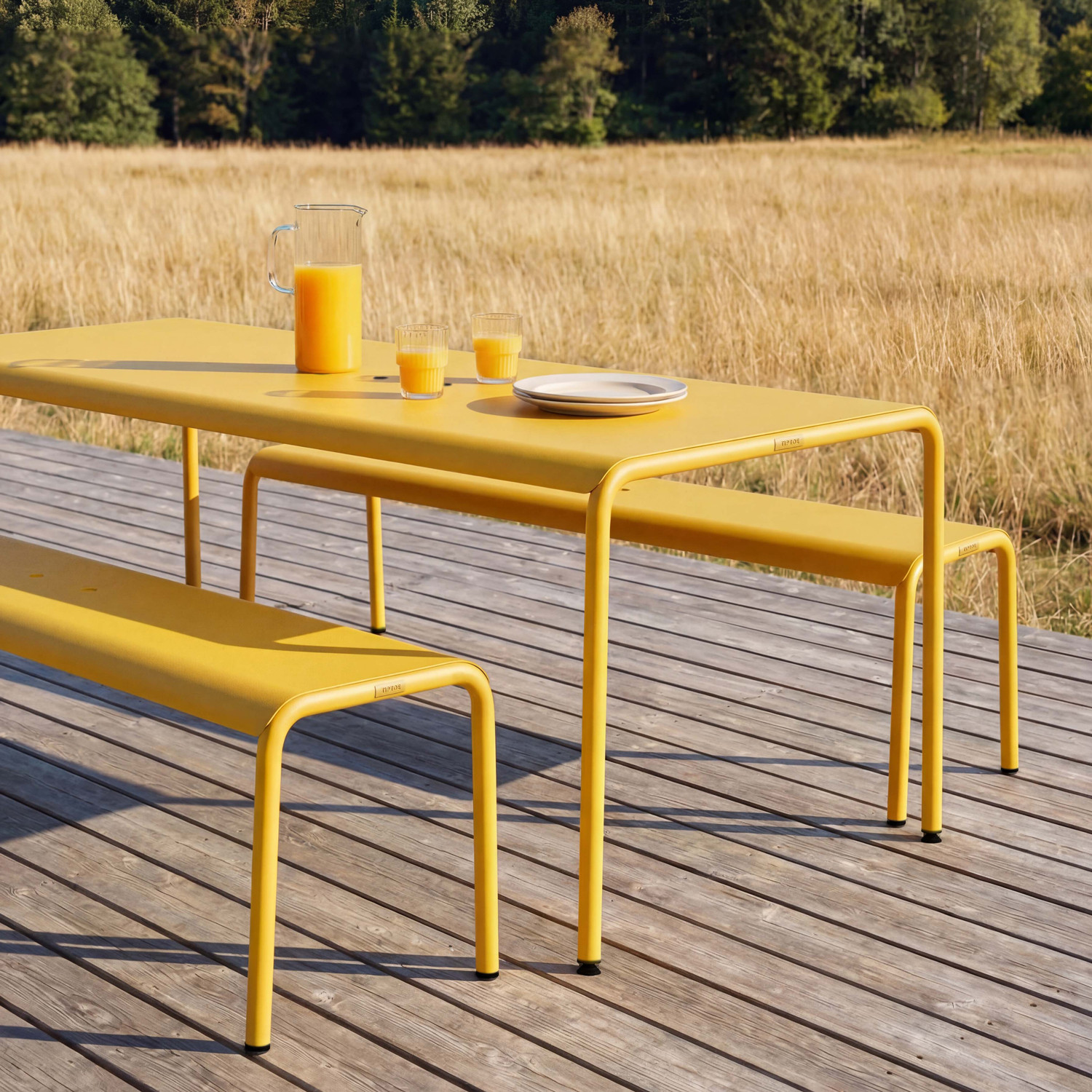 Banc de jardin PANORAMA - acier thermolaqué