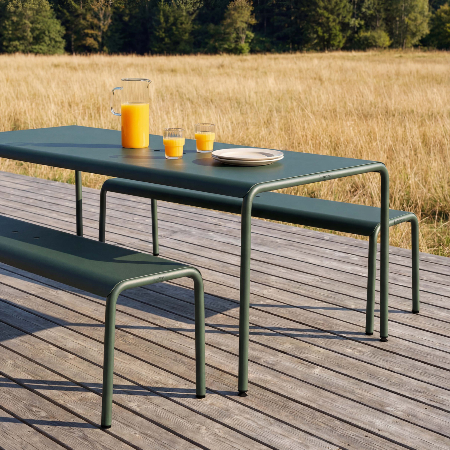 Banc de jardin PANORAMA - acier thermolaqué