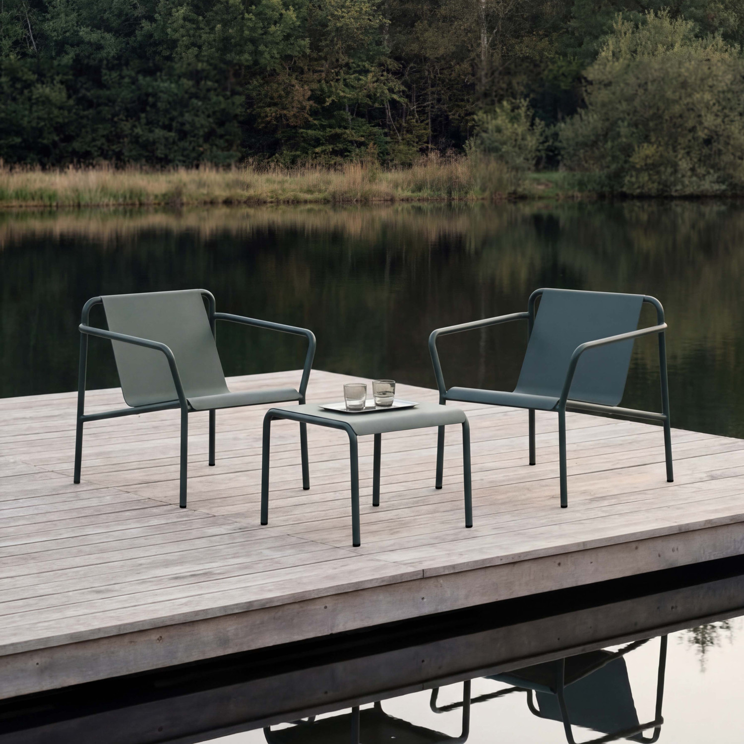 Table basse de jardin PANORAMA - acier thermolaqué