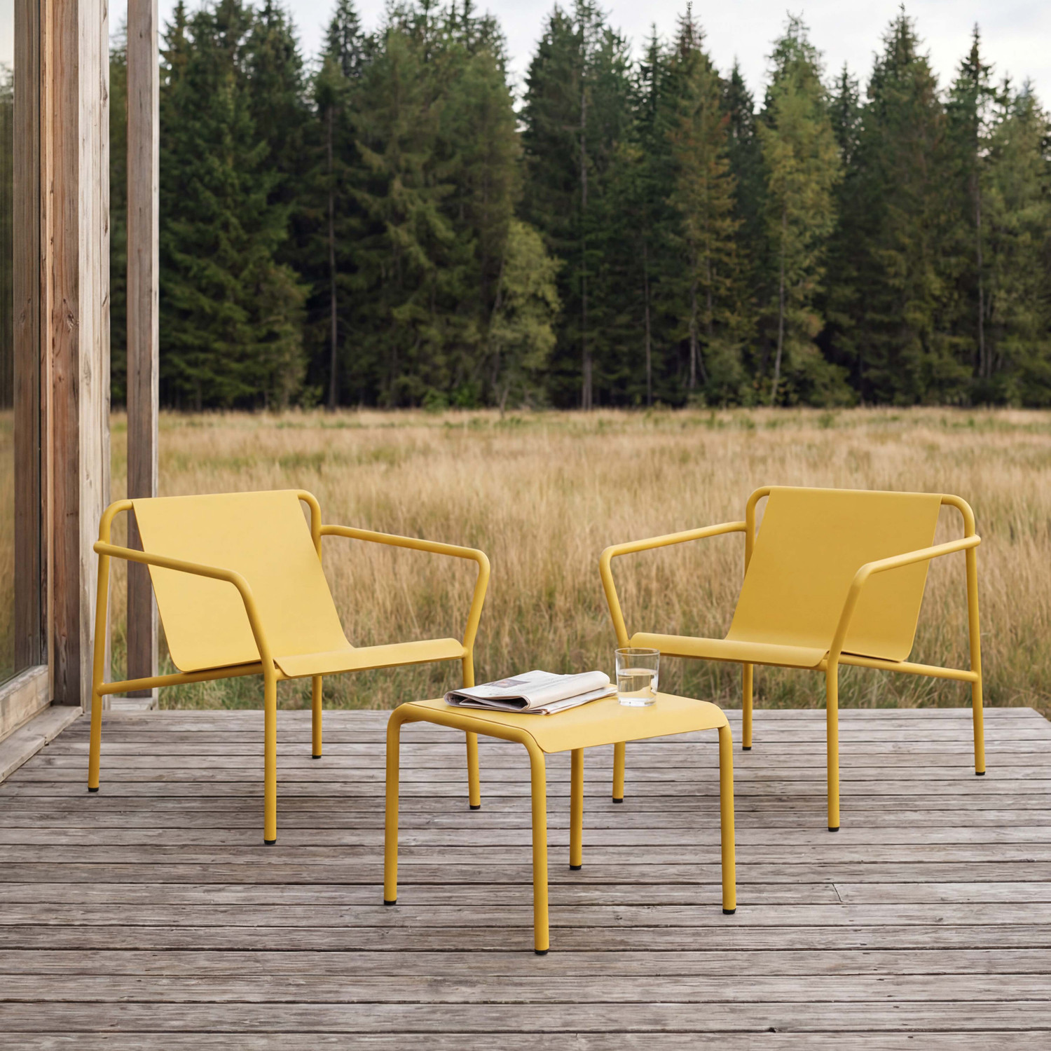 Table basse de jardin PANORAMA - acier thermolaqué