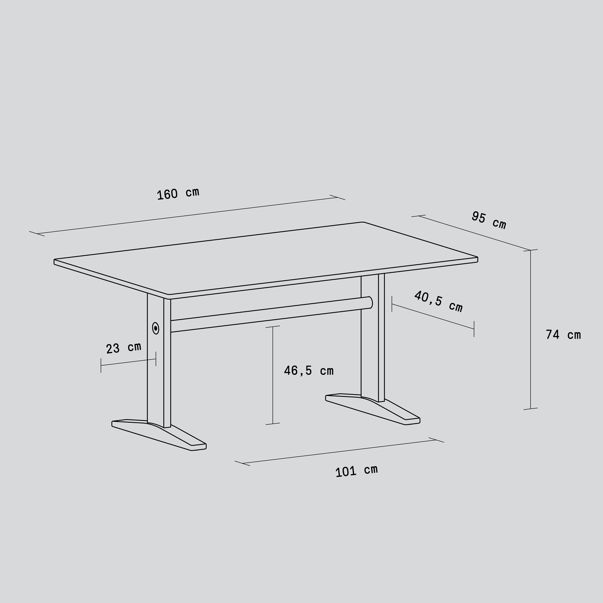Table à manger POST - bois éco-certifié