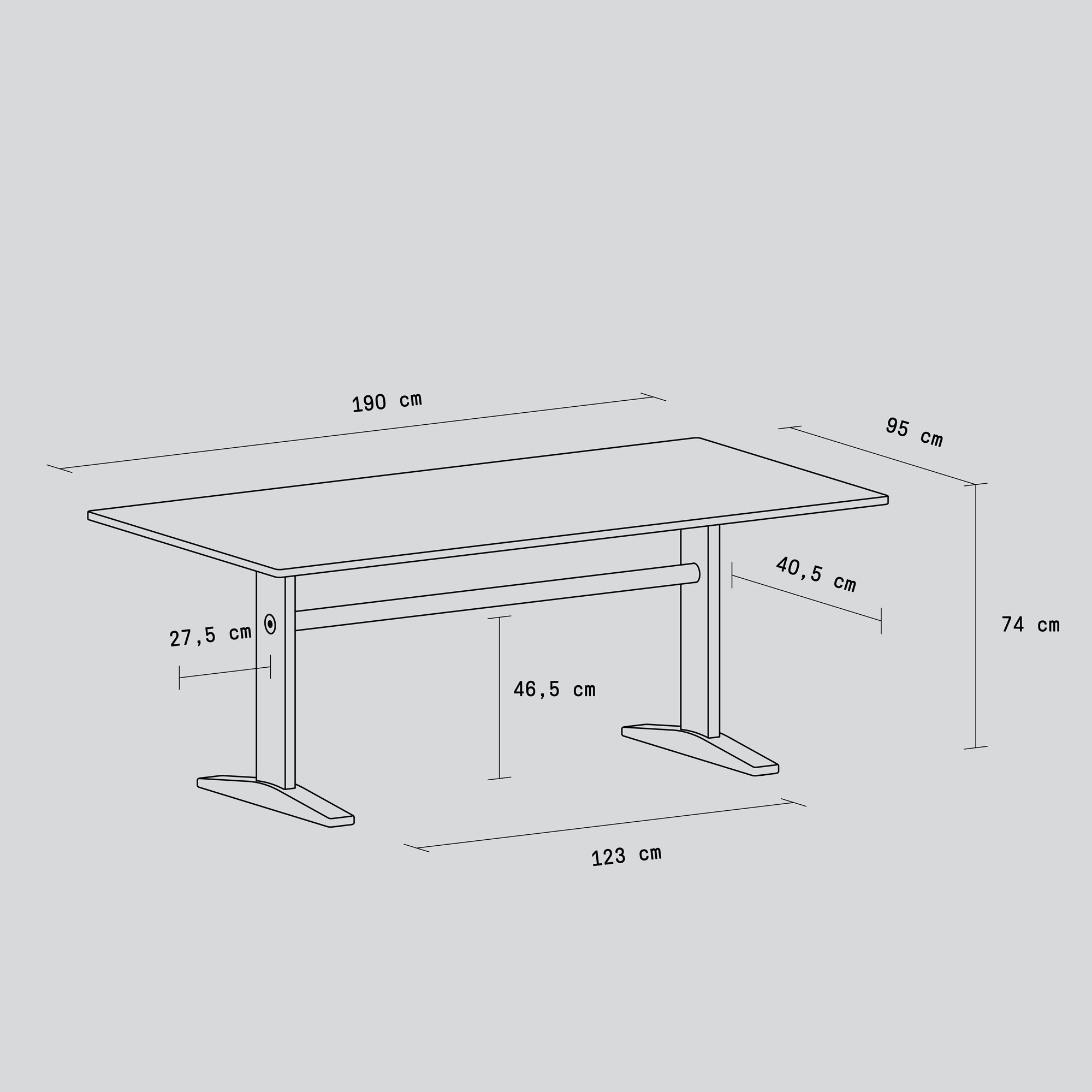 Table à manger POST - bois éco-certifié