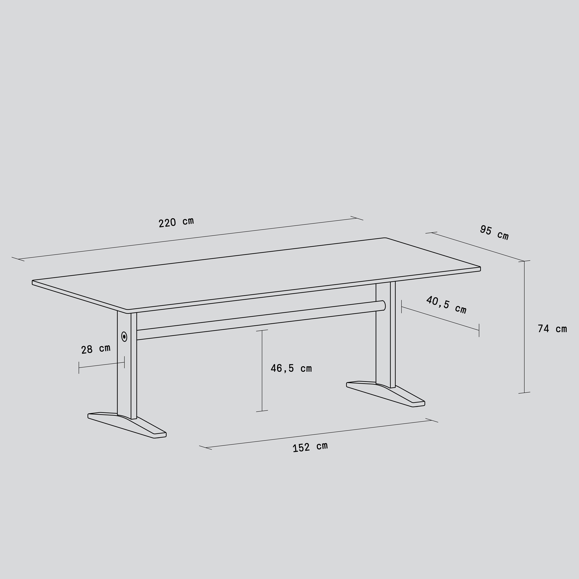 Table à manger POST - bois éco-certifié